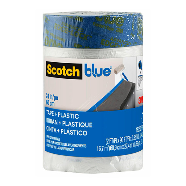 3M ScotchBlue recharge de film de masquage pré-collé 60,9 cm x 27,4 m 7100197950 280055 - 1