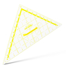 Aristo équerre géométrique de dessin pour tableau (80 cm) AR-1650W 206733 - 2