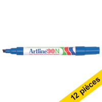 Offre : 12x Artline 90 marqueur permanent (2 - 5 mm biseautée) - bleu