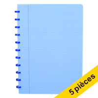 Offre : 5x Atoma Trendy cahier ligné A4 72 feuilles - bleu transparent