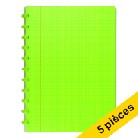 Offre : 5x Atoma Trendy cahier quadrillé A4 72 feuilles (4 x 8 mm) - vert transparent