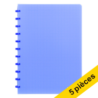 Offre : 5x Atoma Trendy cahier quadrillé A4 72 feuilles (5 mm) - bleu transparent