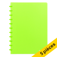 Offre : 5x Atoma Trendy cahier quadrillé A4 72 feuilles (5 mm) - vert transparent