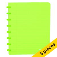 Offre : 5x Atoma Trendy cahier quadrillé A5 72 feuilles (4 x 8 mm) - vert transparent