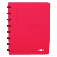 Atoma Trendy cahier ligné A5 72 feuilles - rouge transparent 4135604 405222