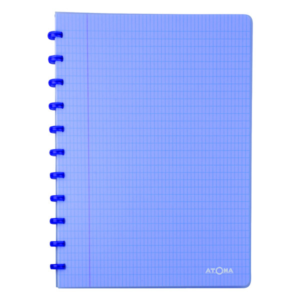 Atoma Trendy cahier quadrillé A4 72 feuilles (4 x 8 mm) - bleu transparent 4137402 405245 - 1