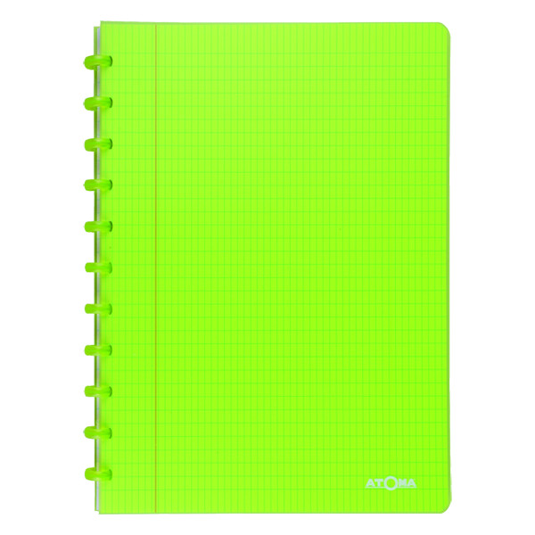 Atoma Trendy cahier quadrillé A4 72 feuilles (4 x 8 mm) - vert transparent 4137403 405246 - 1