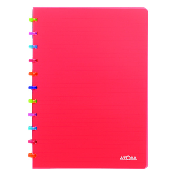 Atoma Tutti Frutti cahier quadrillé A4 72 feuilles (5 mm) - rouge transparent 4537304 405276 - 1