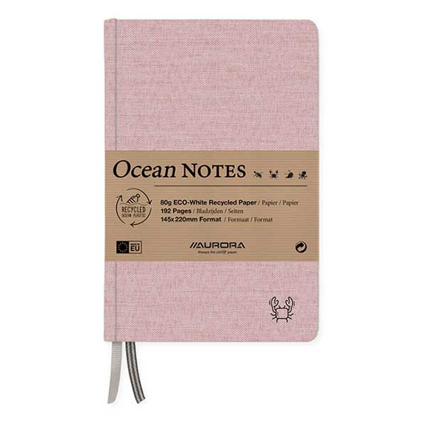 Aurora Ocean carnet de notes 145 x 220 mm ligné 96 feuilles - rouge de crabe 2396RTR 330068 - 1