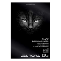 Aurora bloc à dessin A4 papier noir 120 g/m² (20 feuilles) BL43 330071