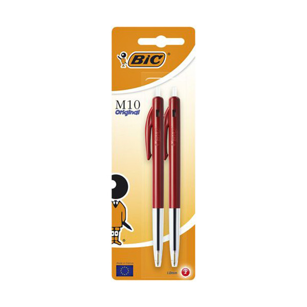 BIC M10 Clic stylo à bille médium (2 pièces) - rouge 802065 224658 - 1
