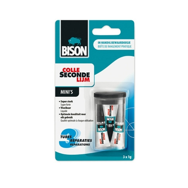 Bison colle instantanée tube (3 x 1 gramme) 6309066 223510 - 1