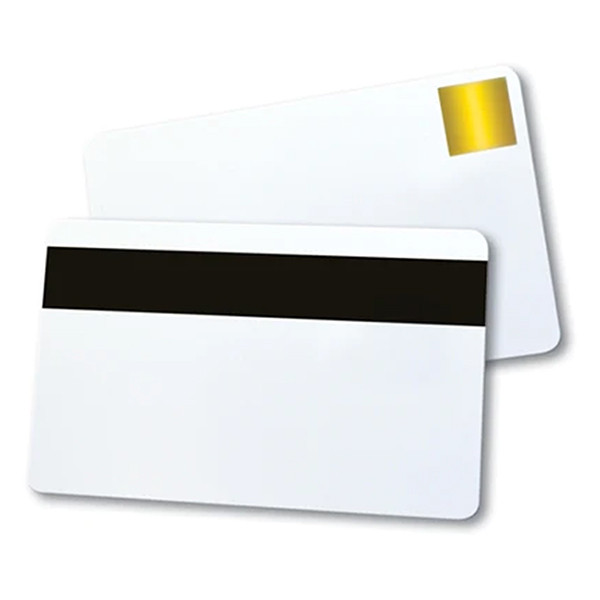 Brady Cartes Magicard CR80 PVC avec sceau HoloPatch doré et bande magnétique (500 pièces) - blanc 322003 145004 - 1
