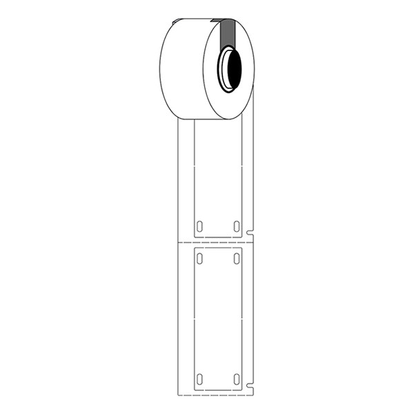 Brady M6-25x75-B7598-WT étiquettes non adhésives en polyuréthane 25 mm x 75 mm (d'origine) - blanc M6-25x75-B7598-WT 148049 - 1