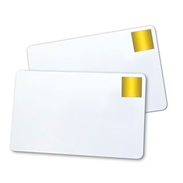 Brady Magicard CR80 cartes PVC avec sceau HoloPatch doré (500 pièces) - blanc 322002 145003 - 1