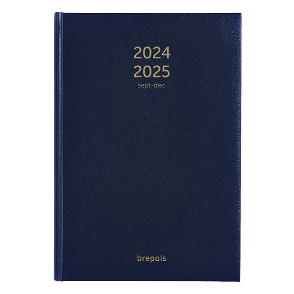 Brepols Bretime Lima agenda 16 mois avec planning semainier 2024-2025 (1 semaine 2 pages) 6 langues - bleu 2.066.1256.99.6.0BL 261375 - 1