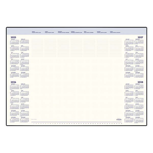 Brepols Desk Mate sous-main 41,2 x 59 cm 2025-2028 (35 feuilles) 4 langues 1.040.2120.01.6.0 261431 - 1