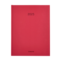 Brepols Timing Sunrise agenda semainier 2025 avec division horaire (papier ivoire) 6 langues - rouge 0.136.0275.99.6.0RD 261467