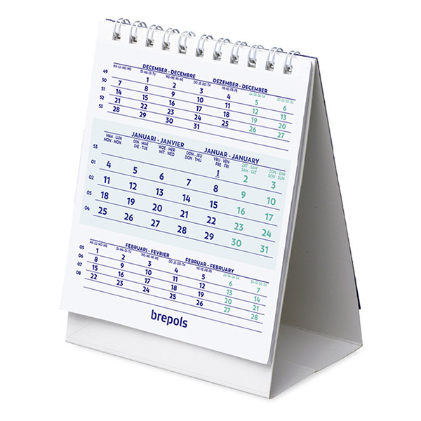 Brepols calendrier de bureau 2025 10,5 x 13 cm (4 langues) 1.852.9900.00.4.0 261422 - 1