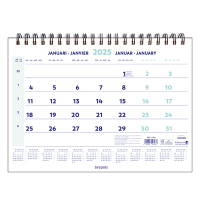 Brepols calendrier mensuel 2025 avec reliure spirale 43 x 31,5 cm (4 langues) 1.842.9900.00.4.0 261419