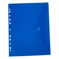 Bronyl enveloppe de documents A4 avec perforation - bleu transparent 99302 402837