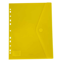 Bronyl enveloppe de documents A4 avec perforation - jaune transparent 99305 402840