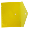Bronyl enveloppe de documents A4 avec perforation - jaune transparent 99305 402840 - 2