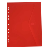 Bronyl enveloppe de documents A4 avec perforation - rouge transparent