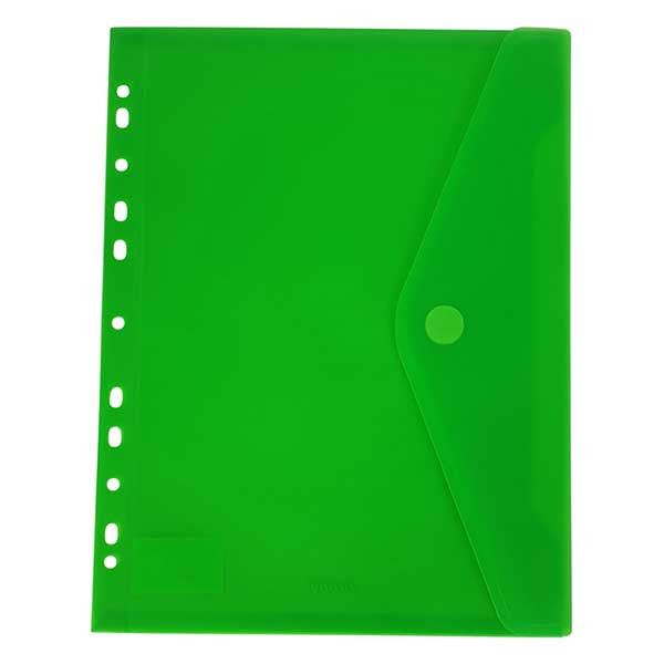 Bronyl enveloppe de documents A4 avec perforation - vert transparent 99304 402839 - 1