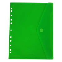 Bronyl enveloppe de documents A4 avec perforation - vert transparent 99304 402839