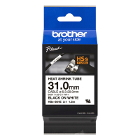 Brother HSe-261E étiquette pour gaine thermorétractable 31 mm (d'origine) - noir sur blanc HSE261E 350634