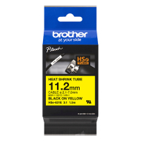 Brother HSe-631E étiquette pour gaine thermorétractable 12 mm (d'origine) - noir sur jaune HSE631E 350640