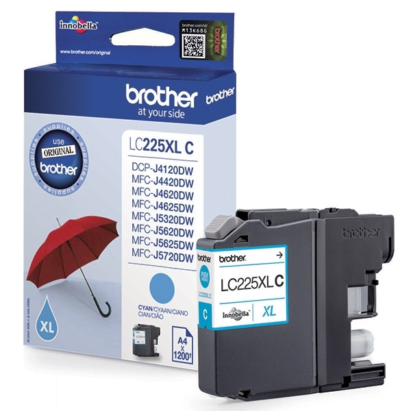 Brother LC-225XLC cartouche d'encre cyan haute capacité (d'origine) LC-225XLC 900787 - 1