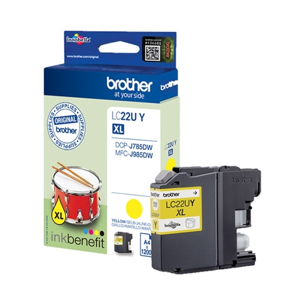 Brother LC-22UY XL cartouche d'encre jaune (d'origine) LC-22UY 902611 - 1