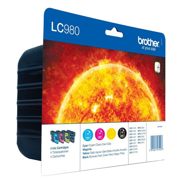 Brother LC-980 multipack 3 cartouches (d'origine) LC-980RBWBP 028500 - 1