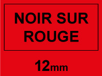 Brother Marque 123encre remplace Brother TZe-431 ruban 12 mm - noir sur rouge TZe431C 080413 - 1