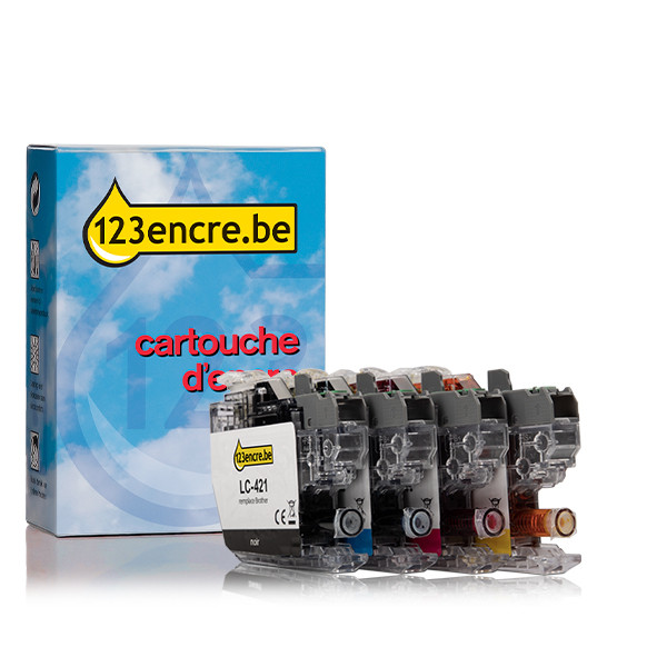 Brother Offre: Marque 123encre remplace Brother LC-421 : noir + 3 couleurs LC-421VALC 127254 - 1