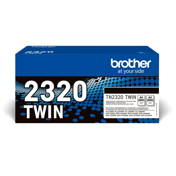Brother TN-2320BK toner duopack (d'origine) - noir TN2320TWIN 051330 - 1