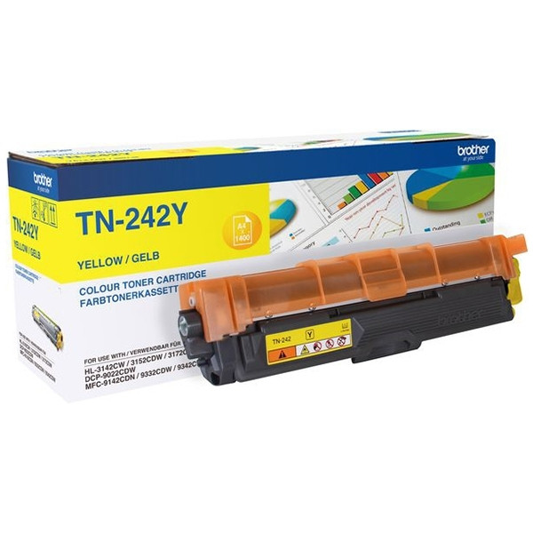 Brother TN-242Y toner (d'origine) - jaune TN242Y 051066 - 1