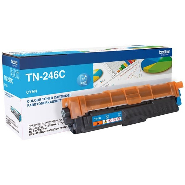 Brother TN-246C toner haute capacité (d'origine) - cyan TN246C 051068 - 1