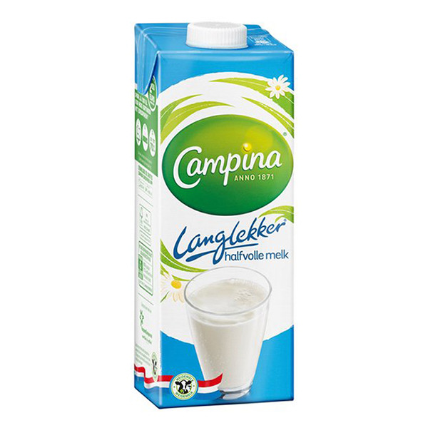 Campina Langlekker lait demi-écrémé 1 litre (12 pièces) 9514 423867 - 1