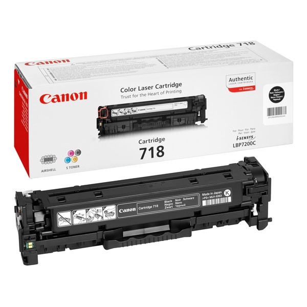 Canon 718 BK toner noir (d'origine) 2662B002AA 070878 - 1