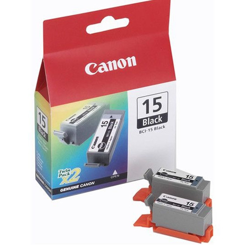 Canon BCI-15BK duopack (d'origine) - noir 8190A002 014040 - 1