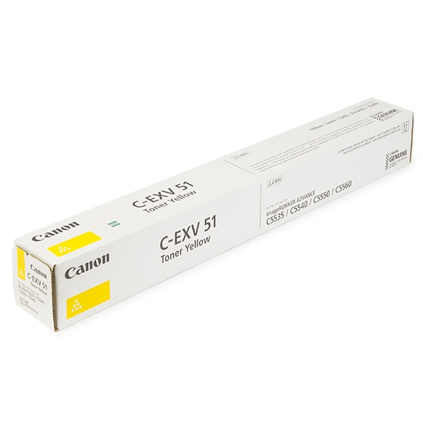 Canon C-EXV 51 Y toner (d'origine) - jaune 0484C002 903372 - 1