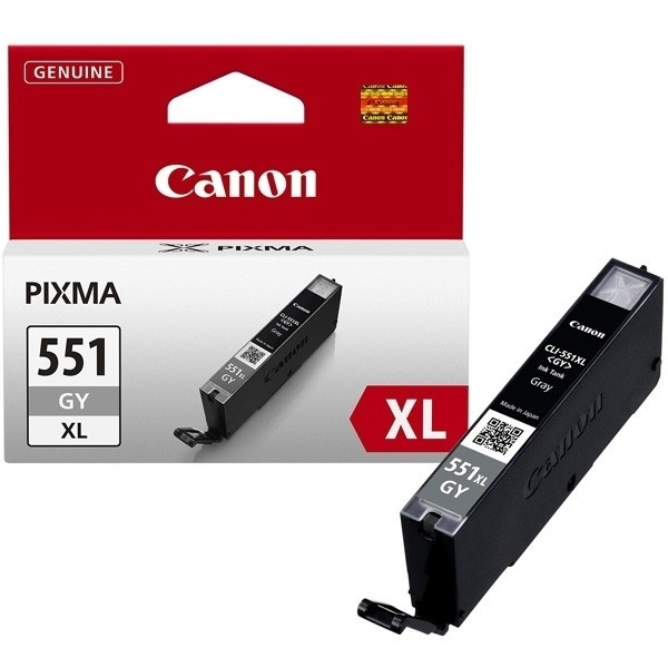 Canon CLI-551GY cartouche d'encre grise haute capacité (d'origine) 6447B001 901446 - 1