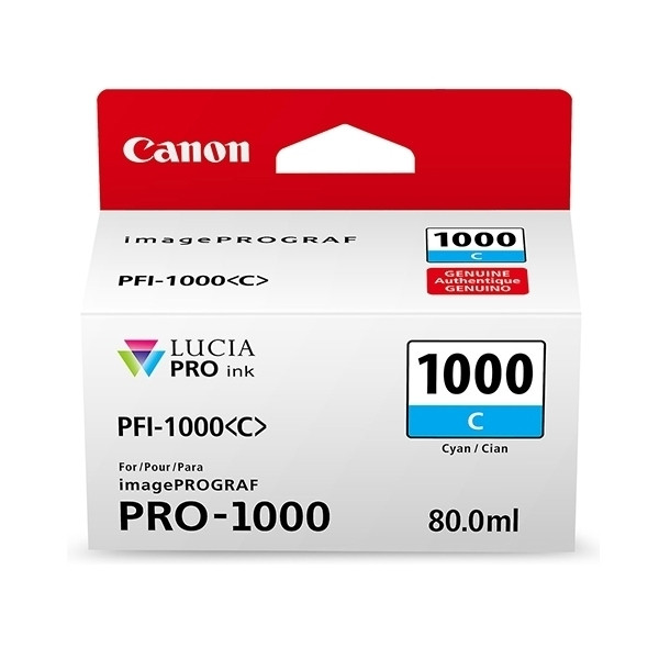 Canon PFI-1000C cartouche d'encre (d'origine) - cyan 0547C001 010128 - 1