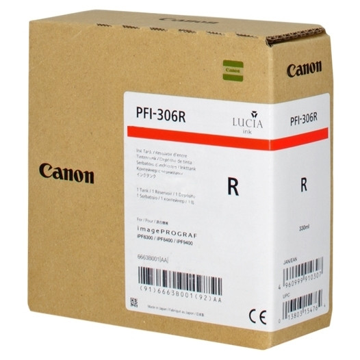 Canon PFI-306R cartouche d'encre rouge (d'origine) 6663B001 018868 - 1