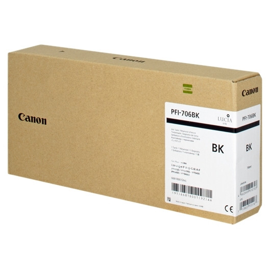 Canon PFI-706BK cartouche d'encre noire haute capacité (d'origine) 6681B001 018874 - 1