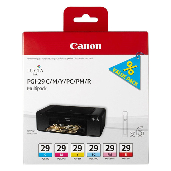 Canon PGI-29 Multipack CMY/PC/PM/R (d'origine) 4873B005 018762 - 1