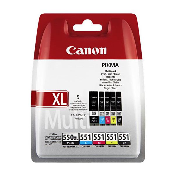 Canon PGI-550XL/CLI-551 multipack (d'origine) 6509B013 010188 - 1